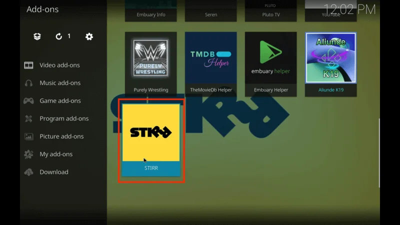 Stirr TV Streaming Kodi